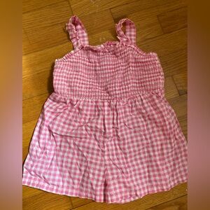 Tommy bahama pink gingham romper